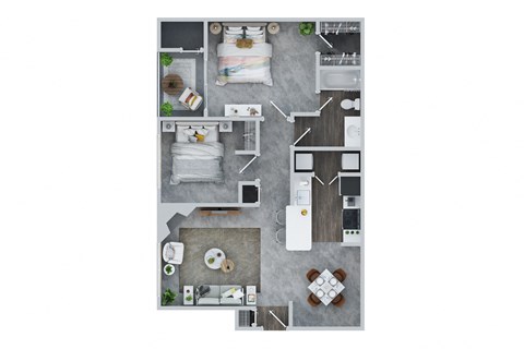 2 BED - 1 BATH B at Town Walk at Hamden Hills, Connecticut, 06518